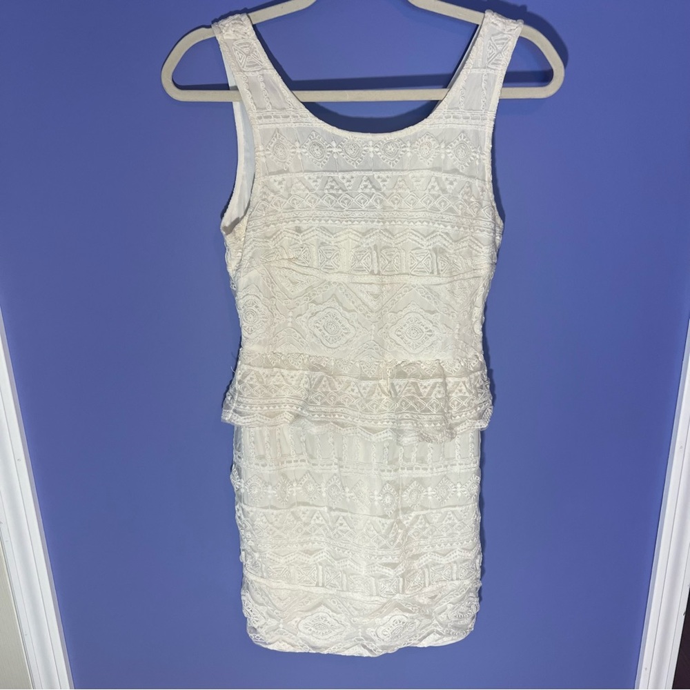 American Eagle Outfitters Cream Lace Dress